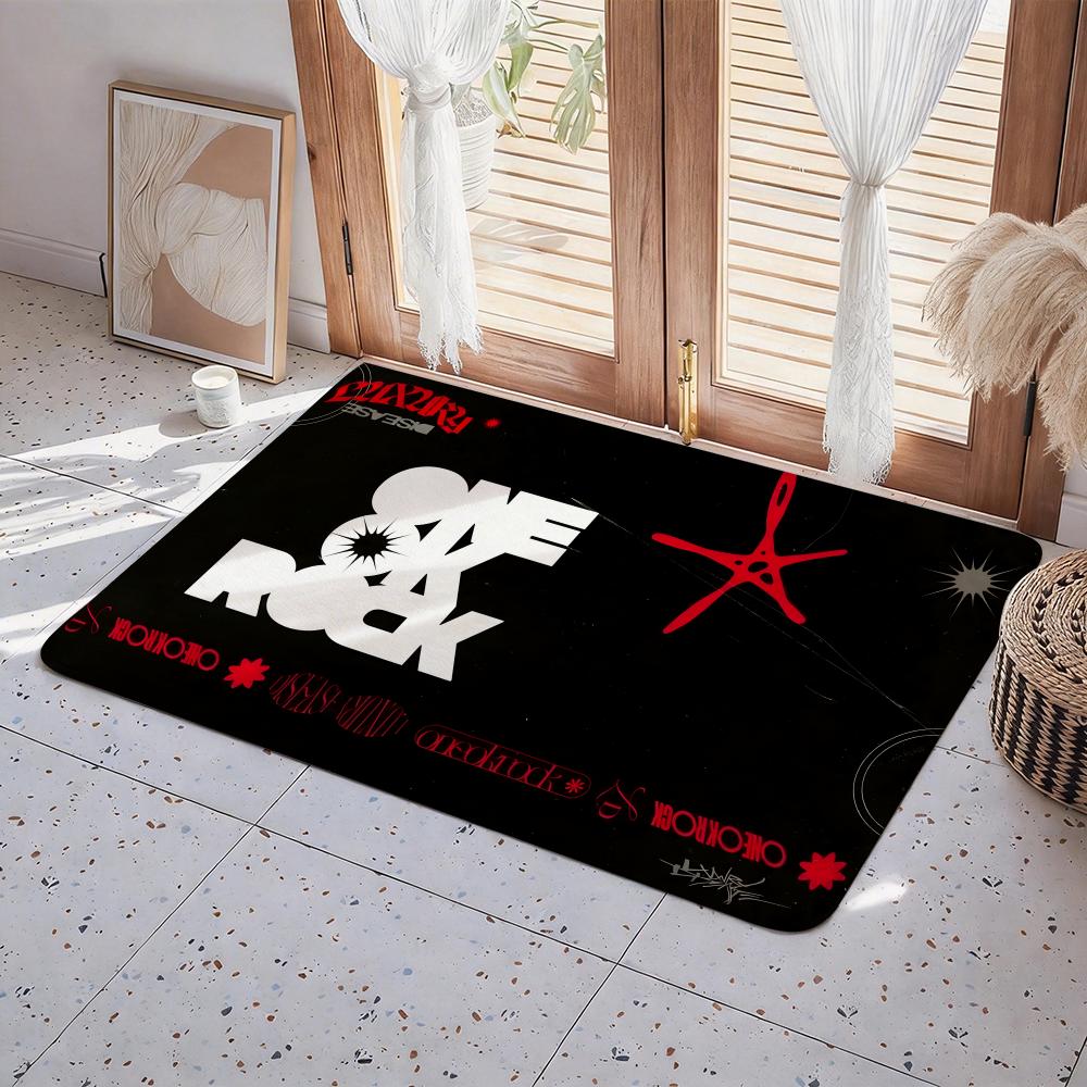 

Band O ONE OK R ROCK Detox Floor Mat Eco Flannel Doormat Non Slip Odorless Indoor Floor Rug Soft Short Plush Home Mat 50x80cm