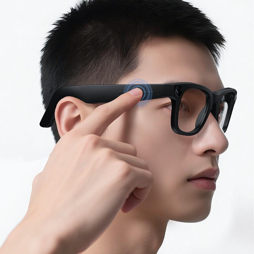 800W HD AI Smart Bluetooth Glasses Camera: Anti-Shake Photography, Video Recording, Recognition, and Translation Capabilities.