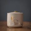 Coarse Pottery Storage Tank Household Moisture-proof Tea Can Candy Sealed Box Food Storage Container Tea Ceremony Accessories