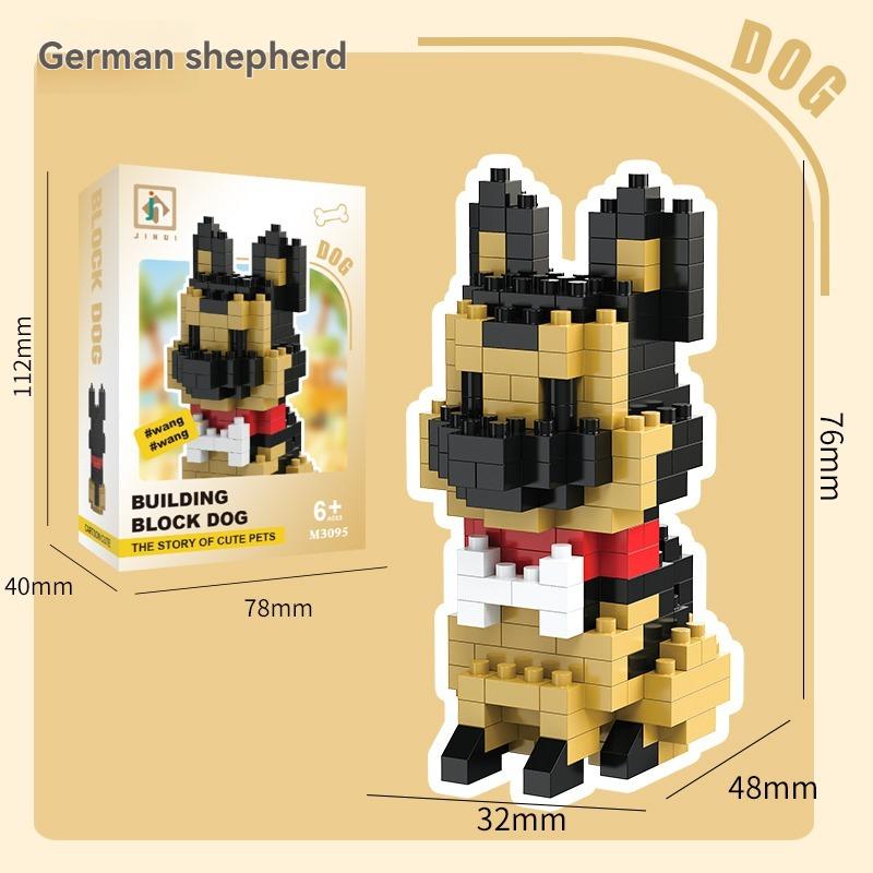Creative Design 8 Styles Compact Dog Micro Assembling Modules Set Particles Cartoon Animal Model DIY Putting Together Bricks Kids Birthday