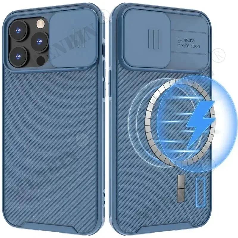 Magnetický obal pro iPhone 16 15 14 13 12 Pro Max Plus 11 Mini Ochrana okna čočka Nárazuvzdorný Ochranný Kryt