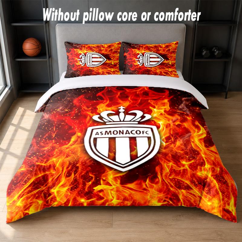 Monaco FC Design Bed Bedding Set 1 Duvet Cover + 2 Pillowcases Soft Breathable Household Bed Linens