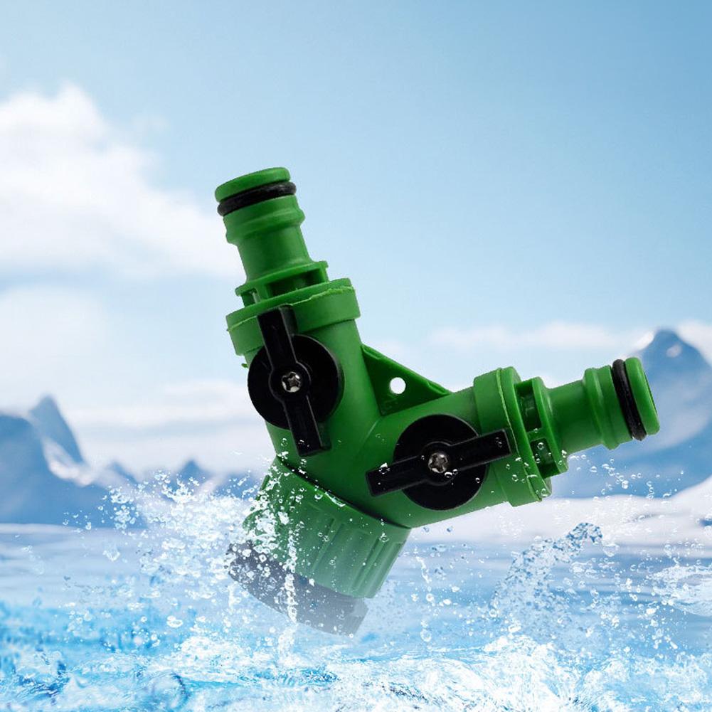Y Shape Garden Hose Splitter 2/3 Way Threaded Faucet Pipe Connector Swivel Sub with Switch Quick Adapter for Garden Yard Irrigation Tools
