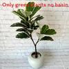 Brasiliensis Artificial Hevea Leaf With Lush Foliage For Photography Prop Decor