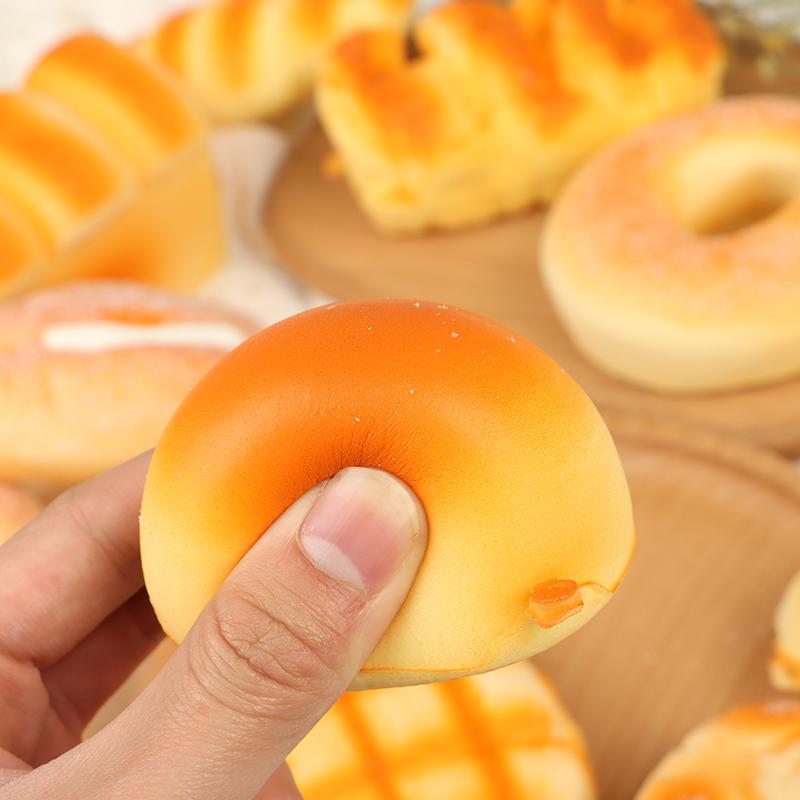 1Pc Simulation Pu Bread Toast Donuts Slow Rising Squeeze Stress Relief Toys