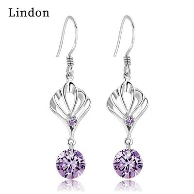 Lindon Copper Alloy Zircon Earrings Drop Earrings For Women Wedding Party Gift