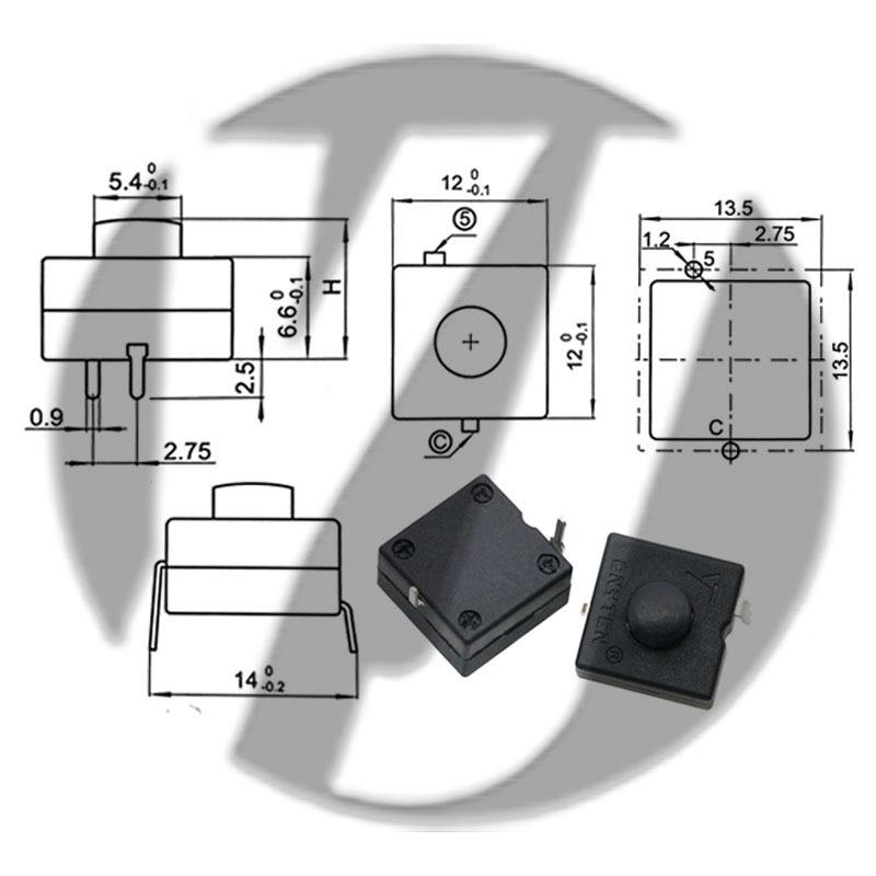 12x12 LED Flashlight Desk Lamp with Self-Locking Power Switch