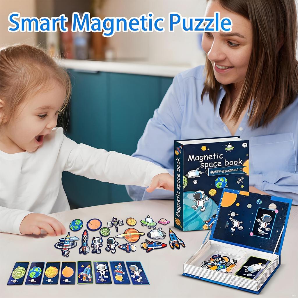 DIY Educational Magnetic Puzzle Book For Babies And Toddlers, Magnetic Stickers, Early Education Toy, Gift