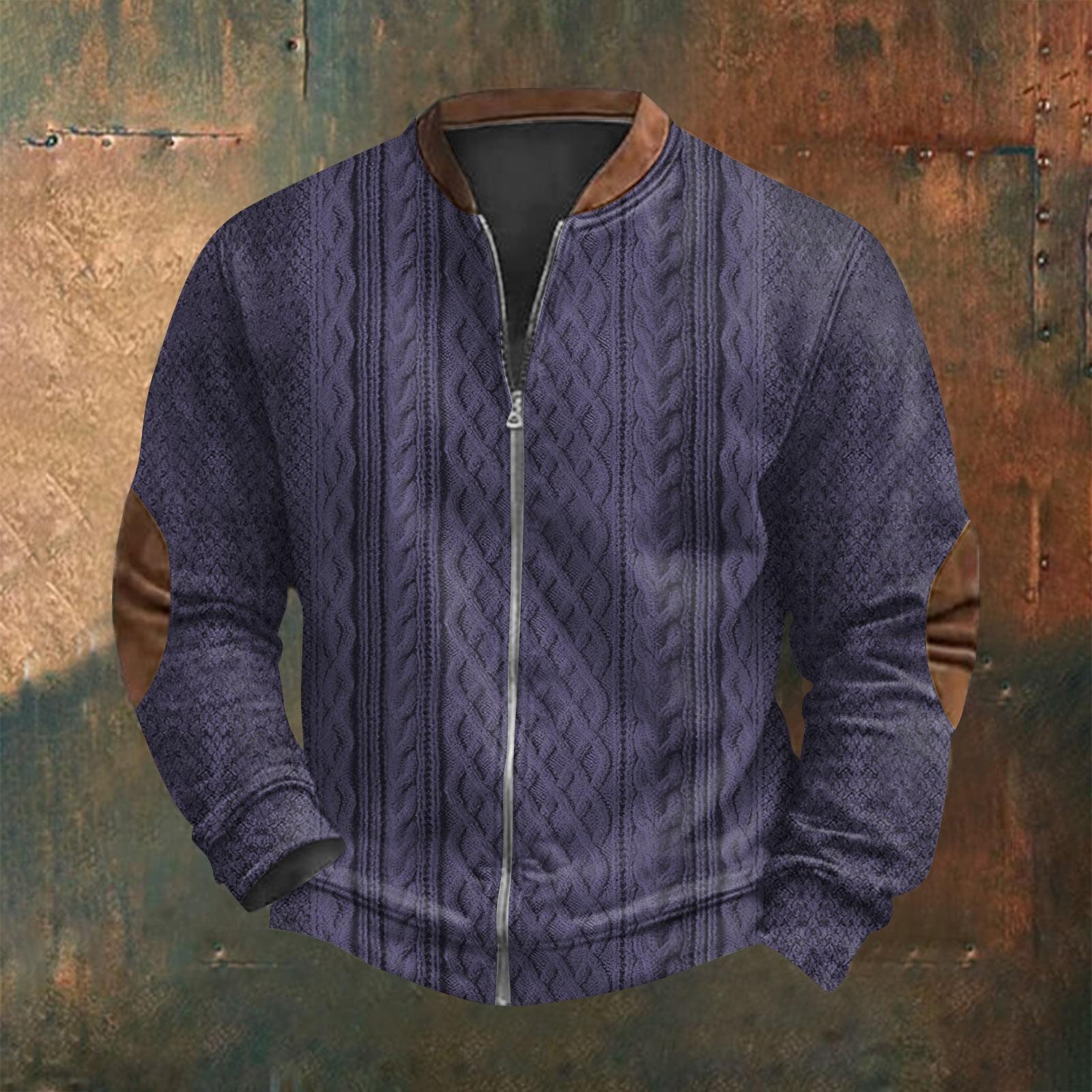 

Мужская повседневная толстовка в стиле ретро с градиентным принтом XL фиолетовый