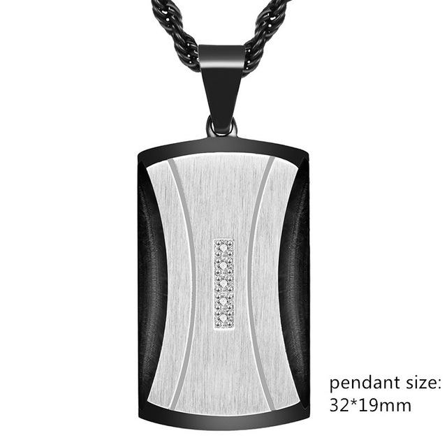 

Роскошный кулон с биркой, мужское винтажное ожерелье из углеродного волокна, цепочка из нержавеющей стали для мужчин, ювелирный подарок 55cm