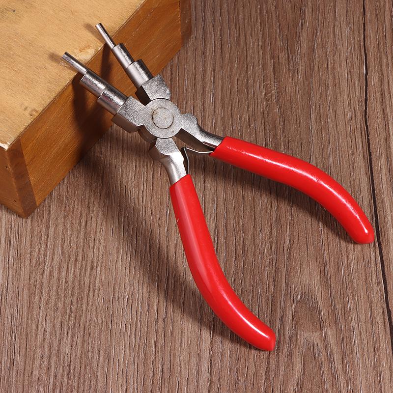 1 Stück Eisendraht Biegezange Schmuckzange 6-in-1 Ösenzange mit Griff für DIY Ringherstellung Ösen und Biegeringe Werkzeuge