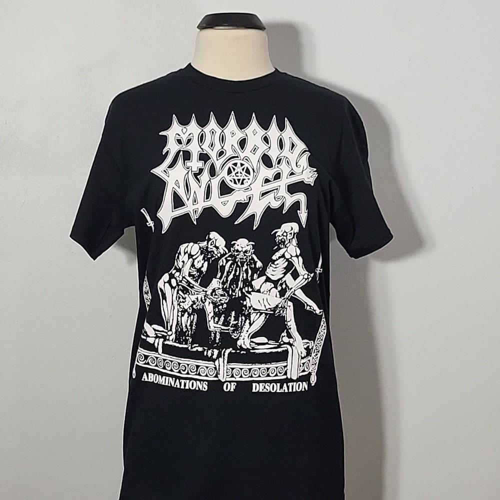 MORBID ANGEL Abominations Of Desolation S SMALL T-Shirt Black Mens Band Logo Unisex T-Shirt M