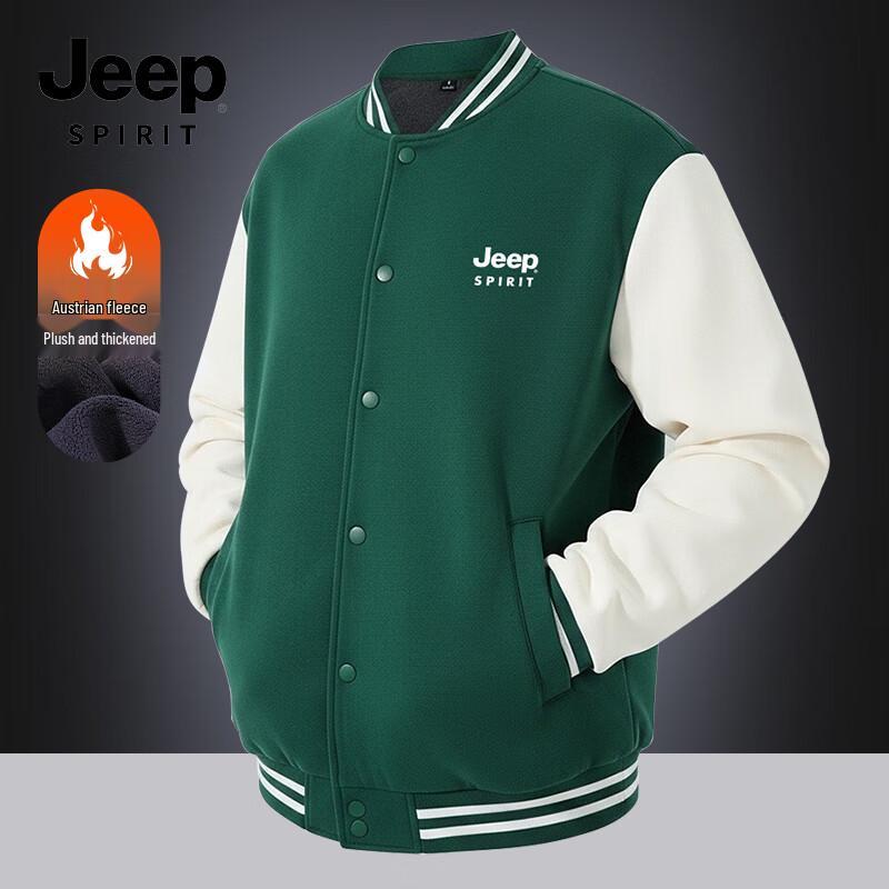 

JEEP SPIRIT Men s Winter Fleece Colorblock Baseball Jacket 2XL