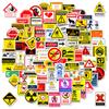 10/30/50/100pcs Warning Danger Banning Stickers Graffiti Waterproof Decals DIY Guitar Luggage Funny Cartoon Sticker