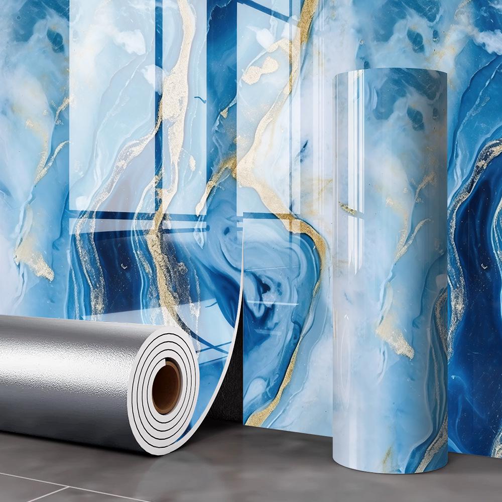 Samoprzylepna Wodoodporna Tapeta z Płytki Marmurowej na Ściany Łazienki