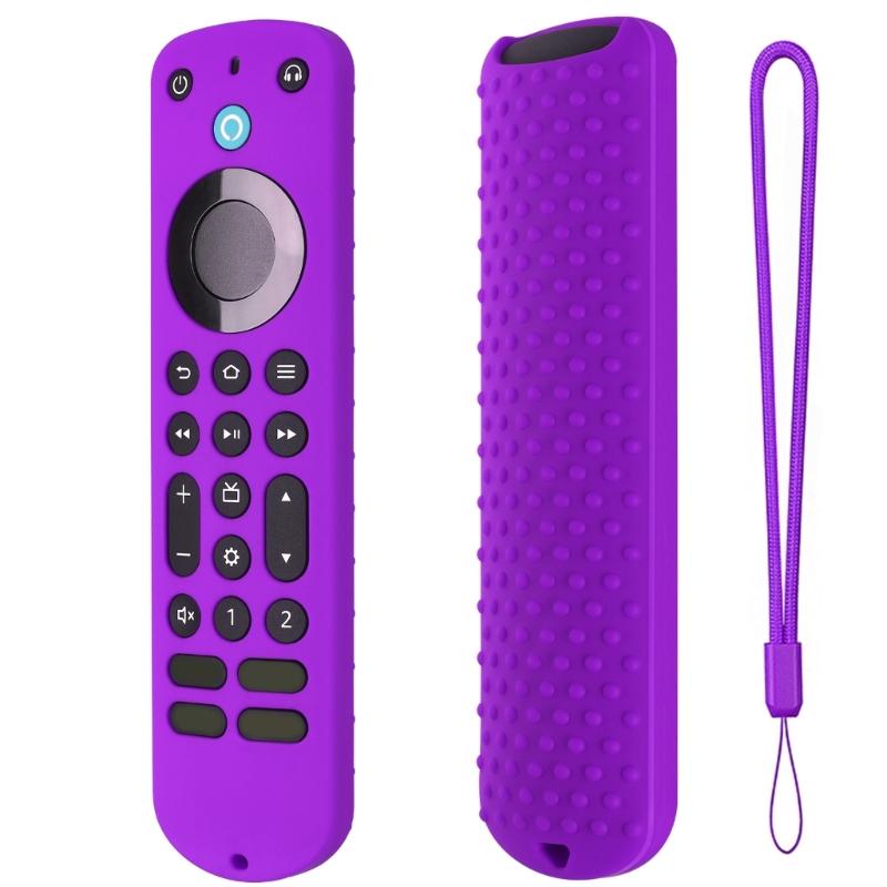Silicone-Case Compatible for Alexa Voice Remote Controller Shockproof-360° Protective Soft Cover Skin Non-slip Dustproof