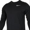 Nike Logo Print Crew Neck Long Sleeve T-Shirt Men Tops Black 857828-011