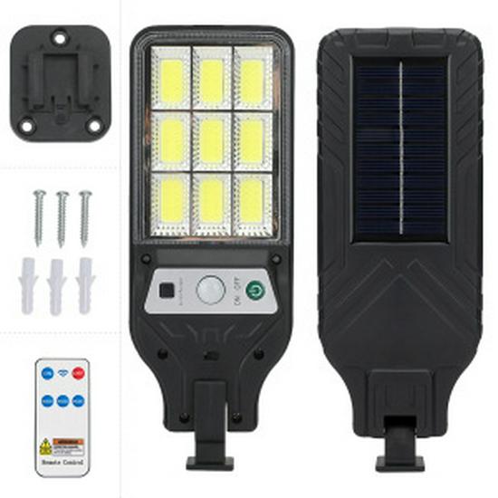 Solar-Powered Outdoor Motion Sensor Courtyard Light: Integrated Wall and Street Lamp