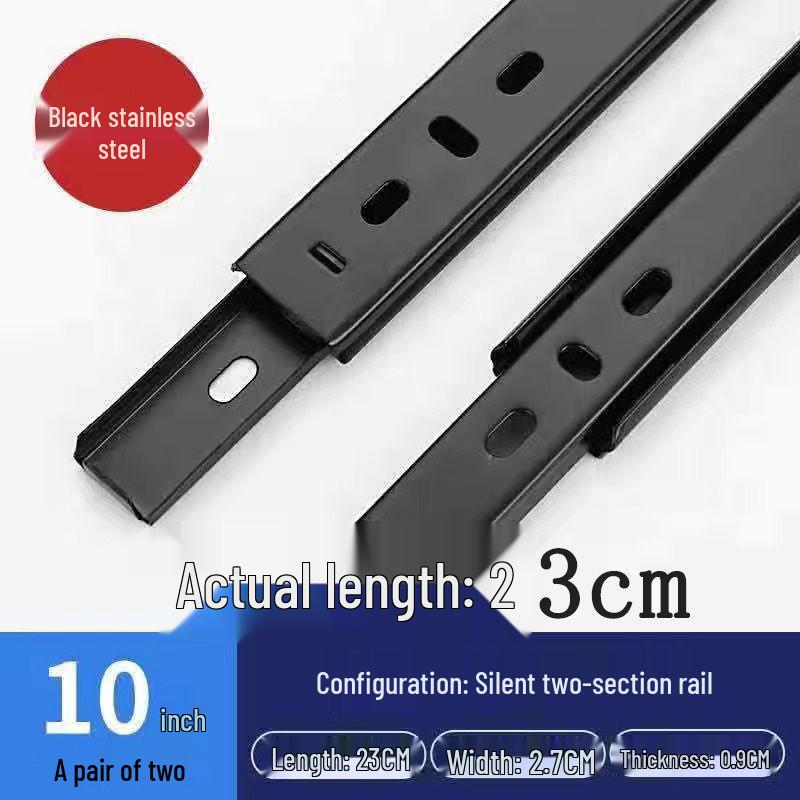 

Направляющие для ящиков из нержавеющей стали, трехсекционные, с бесшумной амортизацией, 45 см, мебельные шариковые направляющие