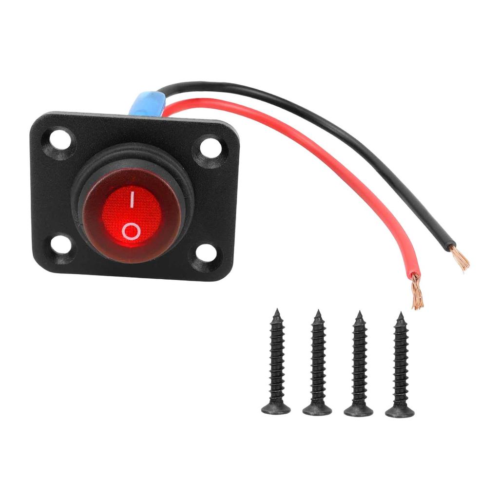 Rocker Switch Panel Red Light LED Panel Replaces Hardware Pre Wired on Off Toggle Switch for RV Work 12-24V Cars Yachts