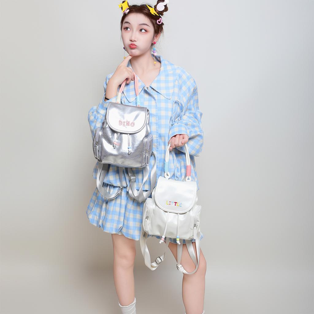 A High-quality Checkered Backpack with A High Level of Appearance, A Girl's Schoolbag, and A High-quality Commuting Small Backpack