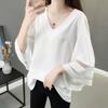 Stylish Loose Fit Women's T-shirt In Chiffon Perfect For Curvy Figures And Comfortable Wear