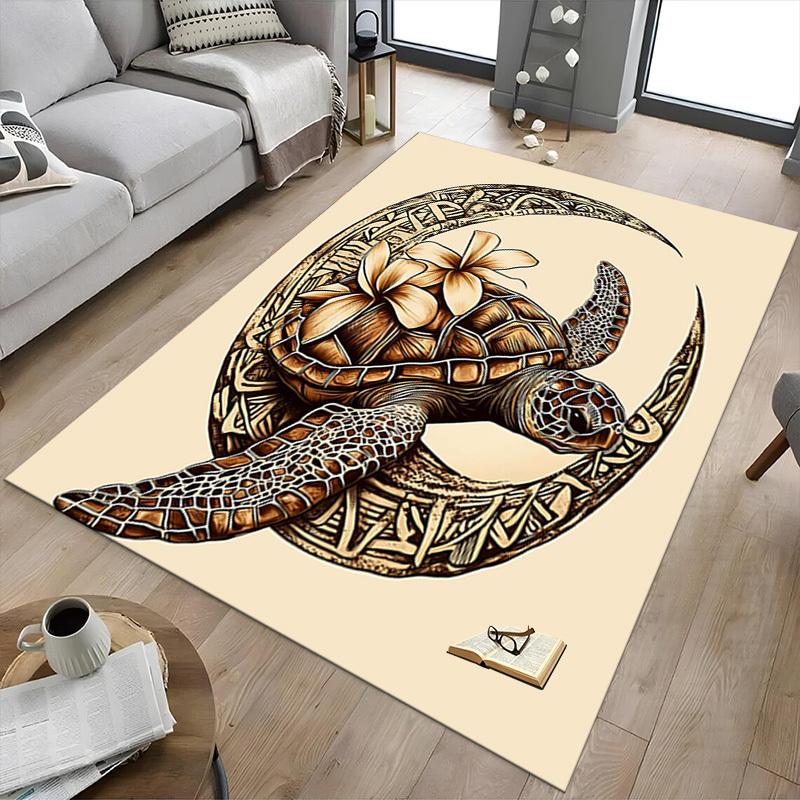 1PC Turtle Moon Non-Slip Floor Carpet Compatible for Office&Living Room&Bedroom&Dining room -  Soft & Pattern, Vibrant Colors-H0395