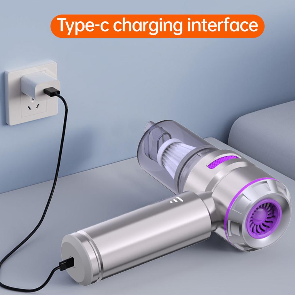 Mini Odkurzacz Przenośny Dmuchawa Powietrza 16000PA Mocny Silnik Bezszczotkowy 9SZT Wszechstronne Dysze