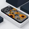 Magnetic Flowers Print Phone Case For iPhone Air 17 16 15 Pro Max 13 12 Pro 14 Plus 11 For Magsafe Wireless Charge Acrylic Cover