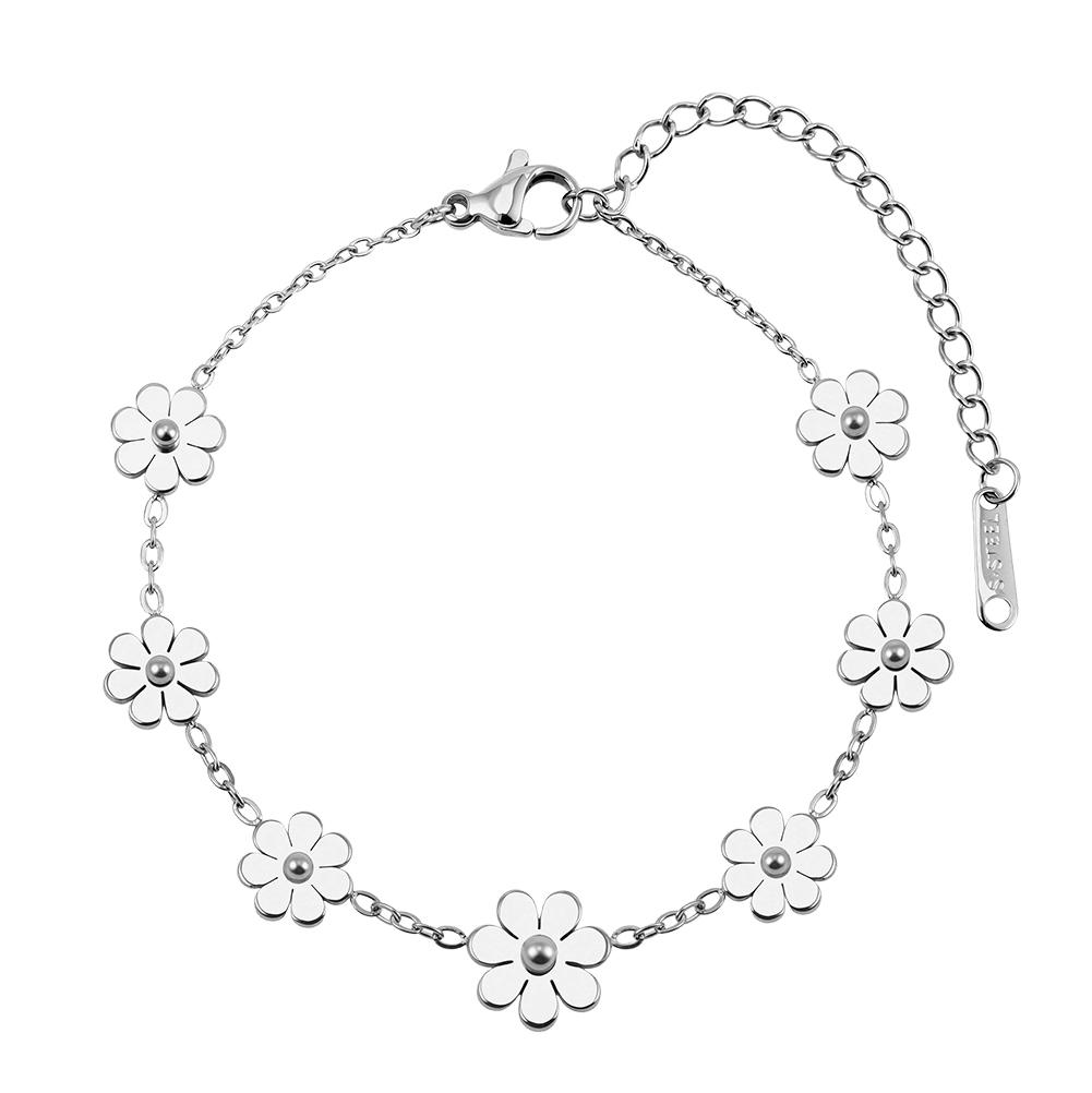 

EFFIE QUEEN Stainless Steel Flower Pendant Necklaces Vintage 18K Gold Plated Daily Flower Charm Choker Jewelry Decoration STKN25