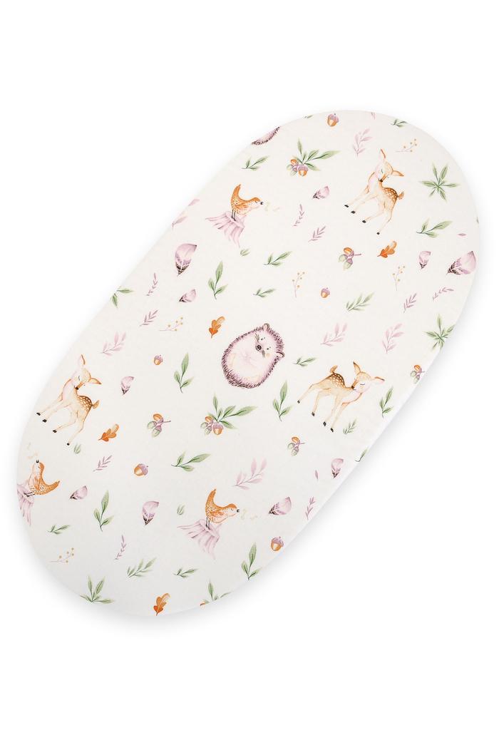 Cotton sheet for the Boho Moses basket of the gondola stroller 75x35 cm - Forest delicacy