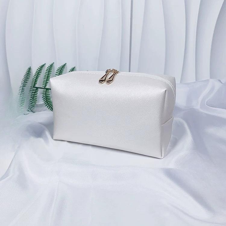 Einfarbig Make-Up Tasche Frauen Kosmetik Tasche Wasserdichte PU Leder Reise Tragbare Waschen Kulturbeutel Lagerung Tasche Organizer Geldbörse