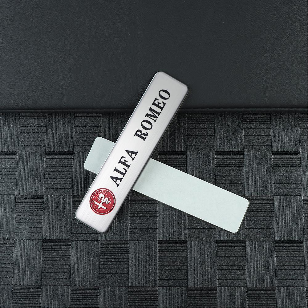 2PCS Aluminum Sticker Durable Waterproof Decoration For Alfa Romeo 159 147 156 164 166 Stelvio Giulietta MiTo Sportiva Giulia GT