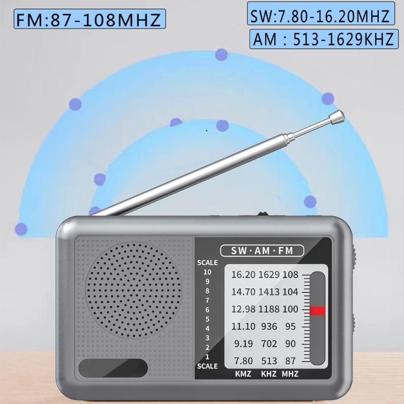Portable Radio AM FM Shortwave Radio AM FM Weather Radio Sound Equipment Great Reception Earphone Transistors Radio
