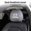 Car Black Seat Cover Headgear Headrest Covers Decoration For Mazda 6 3 CX5 5 2 323 CX7 Demio Atenza Axela MX30 CX30 CX3 CX9 MX5