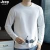 JEEP SPIRIT Men's Casual Half-Zip Mock Neck Long-Sleeve T-Shirt