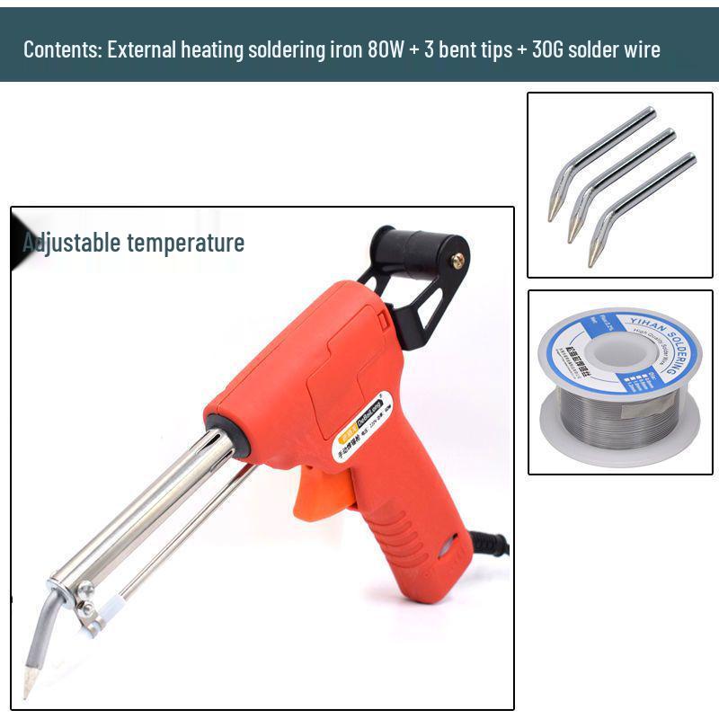 Electric Soldering Iron 60W: Internal/External Heating, Single-Handed, Semi-Automatic Solder Dispenser.