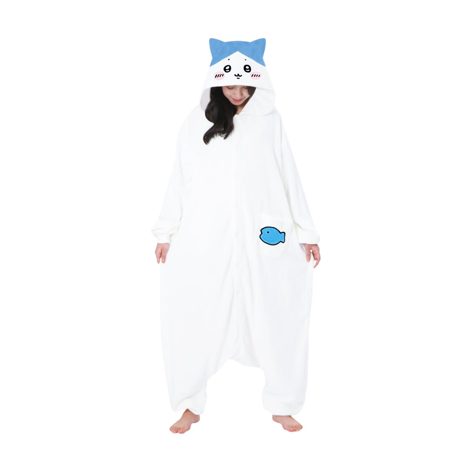 Hachiware Chiikawa Kigurumi Coral Fleece Roomwear