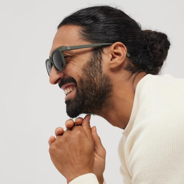 Sunglasses Model Square [Izipij] #E (Khaki/Gray)