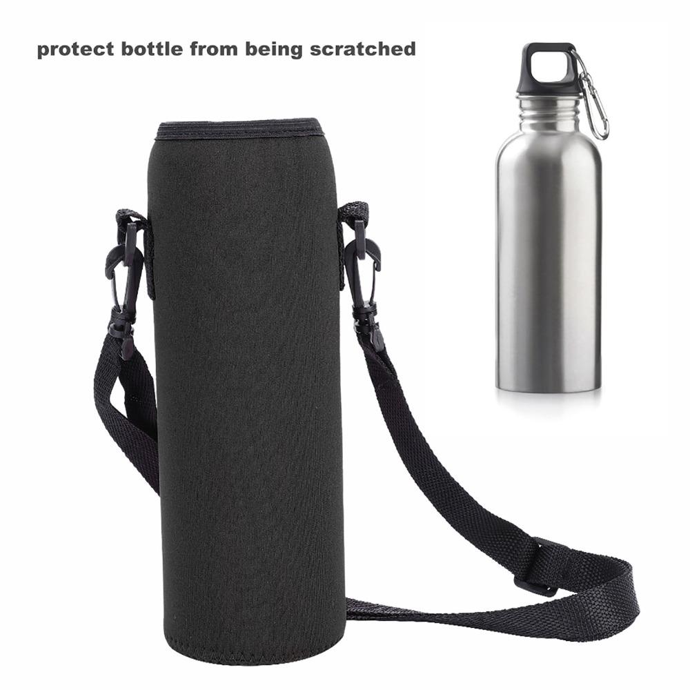 Adjustable Strap Water Bottle Carrier Neoprene Thermal Holder Bag Insulated Sleeve  Outdoor Sports