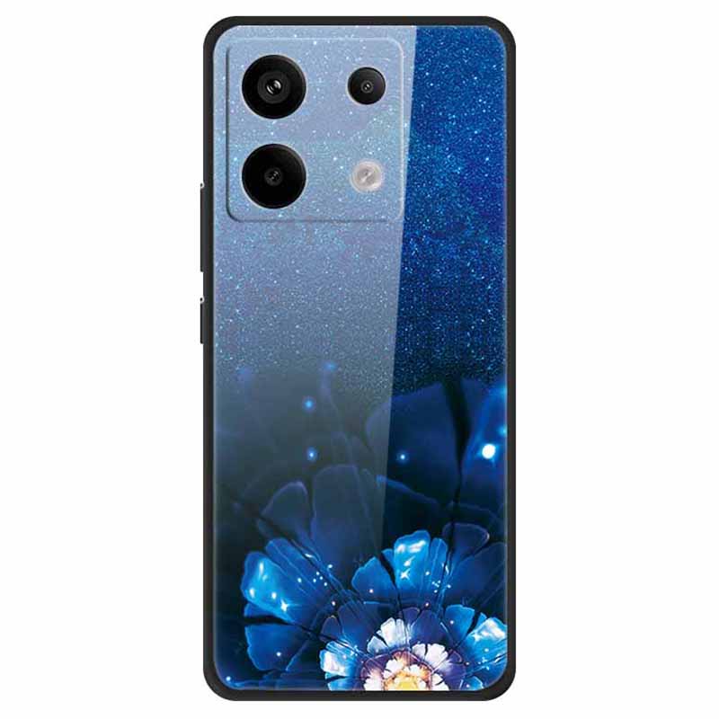For Xiaomi Redmi Note 13 Pro 5G/Poco X6 5G Pattern Printing Case PC+Tempered Glass+TPU Phone Cover