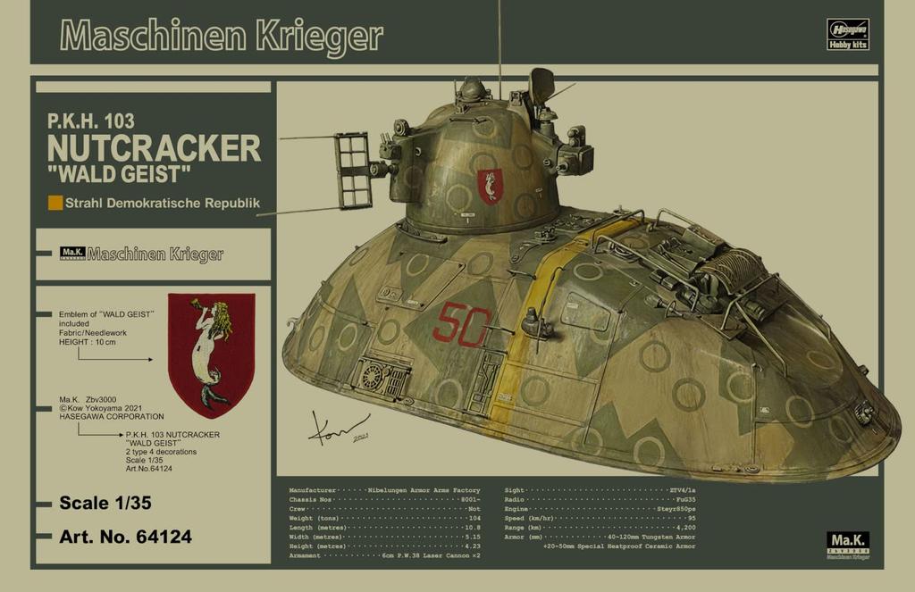 Hasegawa Maschinenkrieger Nutlocker Waldgeist scale plastic model 64124 P.K.H.103 1/35