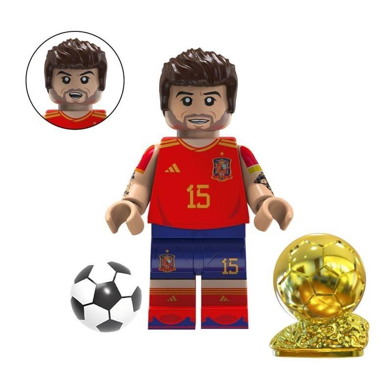 Soccer Star Series Team Building Blocks Set Small Plastic Pieces