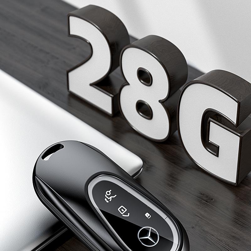 Mercedes-Benz Aluminum Alloy Key Case S/C/E-Class Full Coverage Shell with English Label Square Buckle
