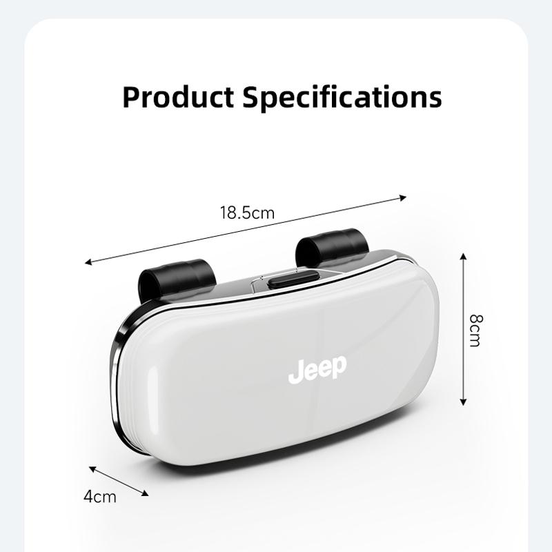 Car Visor Glasses Box Auto Sunglasses Storage Case For Jeep Grand Cherokee Wrangler JK Gladiator Compass Renegade Wagoneer Recon