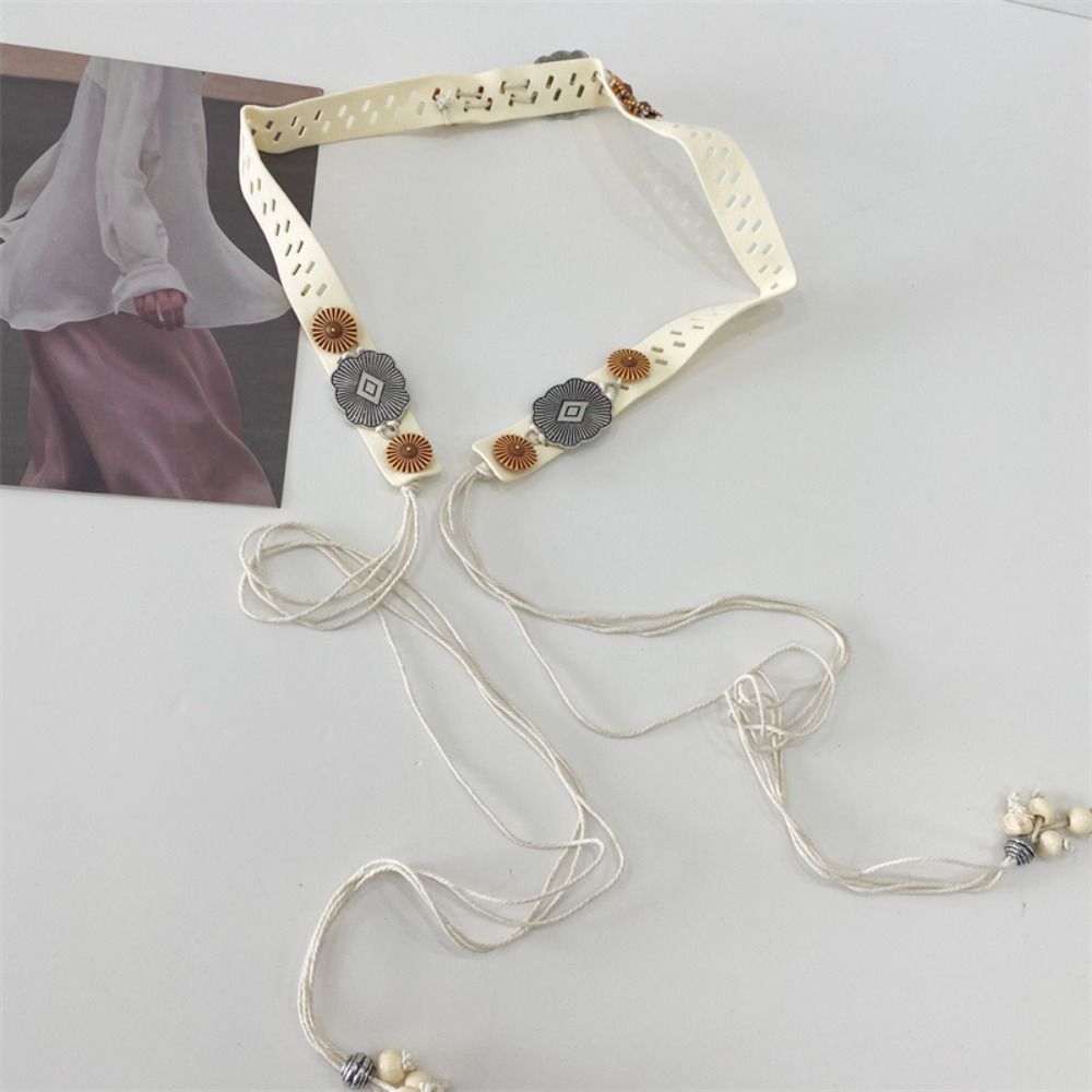 Flower Bohemian Style Waist Chain Retro Women Woven Belt Fashion Ethnic Style Belt  Daily