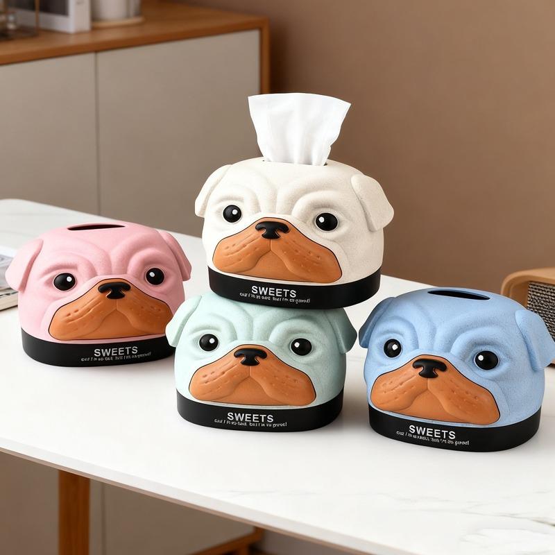 Lovely Dog Creative Minimalist Paper Towel Holder Adorable Cartoon Tissue Box Ideal For Living Rooms Coffee Tables And Dorm Rooms