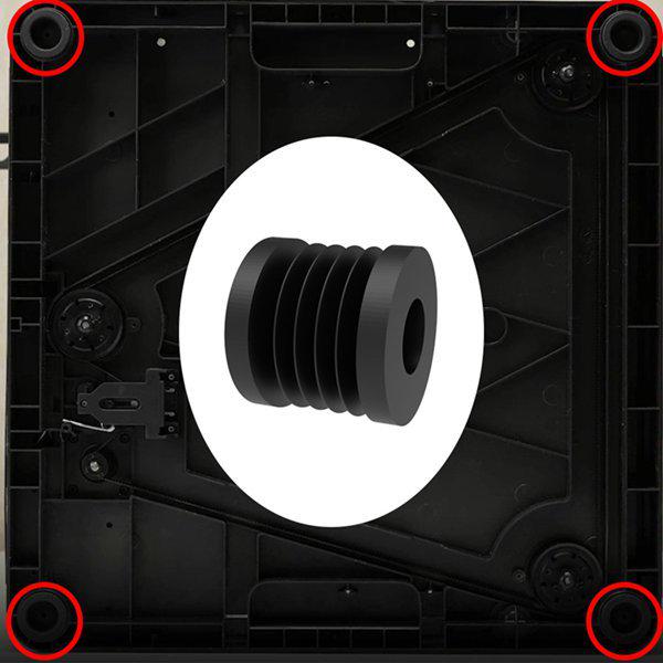 

4 Rubber Colors: Black, Suitable for Bambu Lab X1 Series and P1P Other