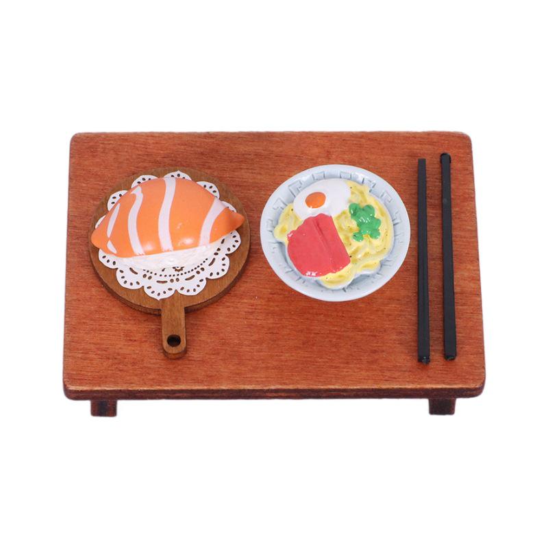 Japanese Miniature Food Simulation Playset: Sushi, Ramen, Sake Model