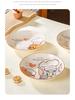 Tom & Jerry Ceramic Bowl and Plate Set: Cartoon Underglaze Color, Heat-Resistant, High-Value Tableware.